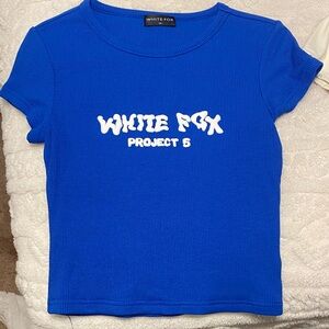 White Fox Blue Tee